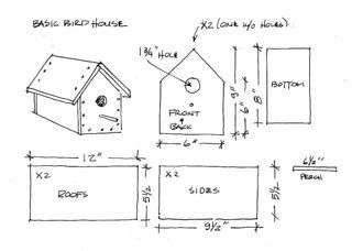 Basic Bird House Plan | let me know if you build these! tag … | Flickr Simple Bird Houses, Bird Houses Plans, Bird House Diy, Martin Bird House, Blue Bird House, Cardinal Bird House, Birdhouse Plans, Bird House Plans Free, Bluebird House