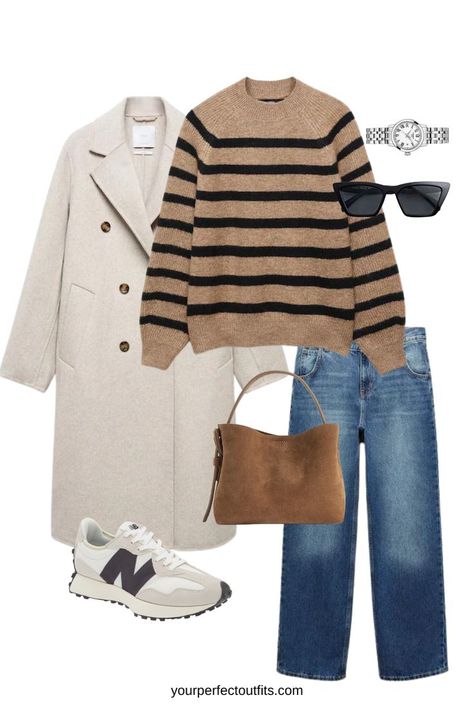 Winter outfit for women Women Winter Outfits 2024, Outfits Winter 2024, Beige Ootd, What To Wear For Winter, Beige Sweater Outfit, Light Outfits, Outfits Women Casual, Simple Winter Outfits, Winter Ootd