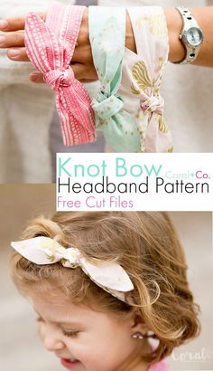 Sewing Headbands, Weaving For Kids, Diy Baby Headbands, Knot Bow, Sewing Courses, Sewing Tutorials Free, Baby Sewing Projects, Sewing Projects For Kids, Free Cut Files