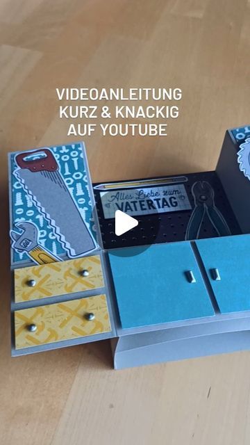 Angela Köber on Instagram: "Neue Video Anleitung auf meinem You Tube Kanal Im Januar und Februar gibt es bei Stampin‘ Up! Gratisprodukte, die du dir zu deiner Bestellung für jeweils 60 Euro aus einer extra Broschüre aussuchen kannst. Unter anderem gibt es auch das Designerpapier Wunderbare Werkzeugkiste gratis obendrauf, wenn du zum Beispiel das Produktpaket Wunderbares Werkzeug kaufst. Das DSP passt einfach perfekt zu dem Set, vor allem kannst du damit unzählige Männerkarten und passende Geschenkideen gestalten Ich zeige dir heute meine Werkbank Karte, eine Anleitung dafür in kurz & knackig findest du auf meinem YouTube Kanal. Eine ausführliche Anleitung für diese Kartenform findest du ebenfalls, die habe ich bereits Anfang letzten Jahres gezeigt. Ob Verpackung oder besondere Kartenformen Stampin Up Anleitung, February 1, You Tube, Stampin Up, On Instagram, Quick Saves, Instagram