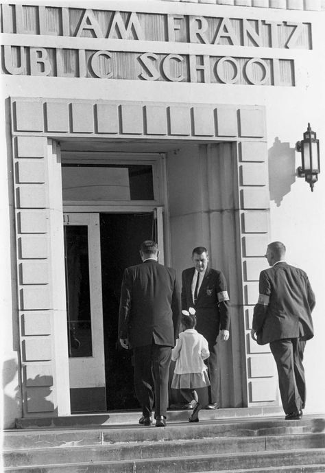 Ruby Nell Bridges at age 6, was the first African American child to attend William Franz Elementary School in New Orleans after Federal courts ordered the desegregation of public schools. on Dec. 5, 1960 Ruby Bridges, Rockwell Paintings, Civil Rights Movement, African American History, Black Kids, Civil Rights, Public School, Black Is Beautiful, American History