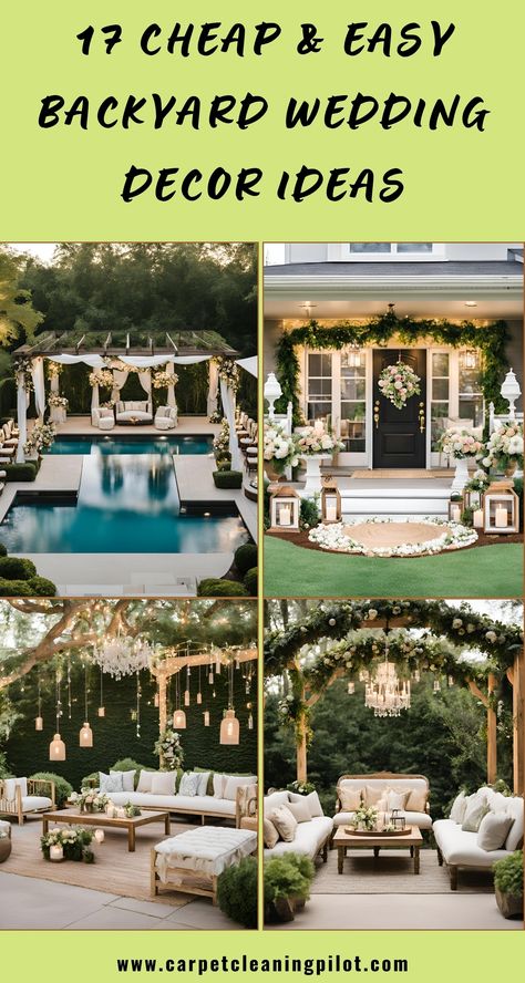 Elevate your outdoor celebration with these 17 backyard wedding decor ideas, perfect for creating a magical and intimate atmosphere that will make your special day truly unforgettable. Backyard Wedding Decor Ideas, Backyard Wedding Decor, Charming Backyard, Outdoor Celebration, Wooden Walkways, Yard Wedding, Wedding Decor Ideas, Easy Backyard, Drink Station