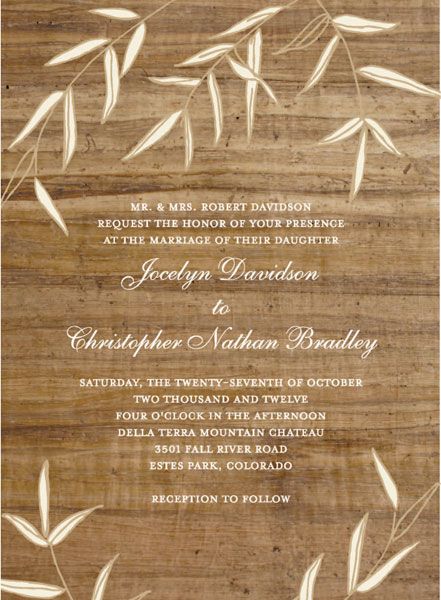 wood Brown Wedding Invitations, Wood Wedding Invitations, Wood Invitation, Wedding Invitations Leaves, Trendy Wedding Invitations, White Wedding Invitations, Brown Wedding, Fall Wedding Invitations, Wedding In The Woods