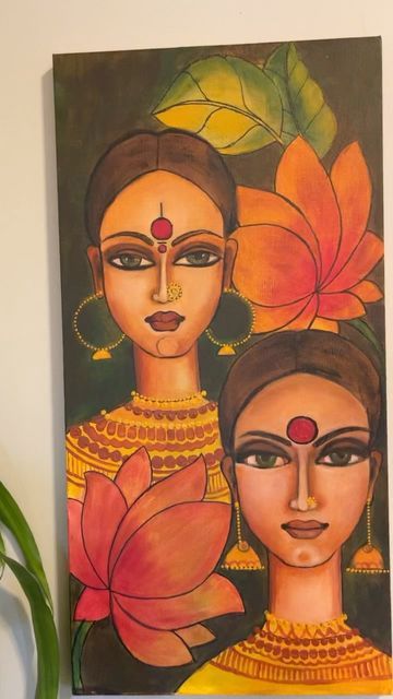 Ambe Creations on Instagram Rajasthani Art, Disney Drawings Sketches, Boho Art Drawings, Face Girl, Pichwai Paintings, Art Couple, Vedic Art, Madhubani Art, Abstract Art Painting Diy