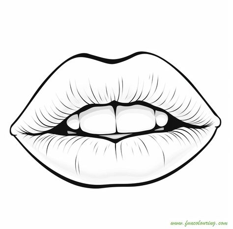 Types Of Lips, Lips Printable, Pop Art Lips, Drawing Stencils, Lips Drawing, Printable Pages, Free Printable Coloring, Free Printable Coloring Pages, Quiet Book