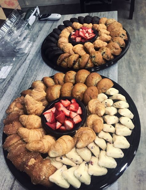 Pastry Platters MTMG Event feb.2018/KJG Pastries Breakfast Platter, Breakfast Pastry Platter, Pastry Platter, Brunch Charcuterie, Dessert Platters, Tractor Birthday Party, Breakfast Platter, Dessert Platter, Mom Party