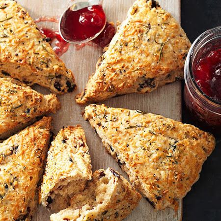 Manchego and Brandied Cherry Scones    #savory #sweet #party #snacks #holiday #breakfast #brunch Best Christmas Breakfast, Christmas Brunch Menu, Christmas Breakfast Casserole, Cherry Scones, Cherry Muffins, Christmas Brunch Recipes, Baking Biscuits, Christmas Breakfast Recipe, Best Brunch Recipes