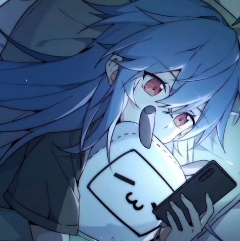 Anime Blue Hair, Images Kawaii, Blue Anime, Cute Anime Profile Pictures, Anime Pfp, Cute Profile Pictures, Anime Best Friends, Anime Couples Drawings, Dark Anime