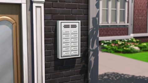 Entry Phone | Patreon Sims Packs, Tumblr Sims 4, Sims Building, Sims Games, Sims Four, Sims 4 Cc Furniture, Sims 4 Collections, Sims Hair, Decor Buy