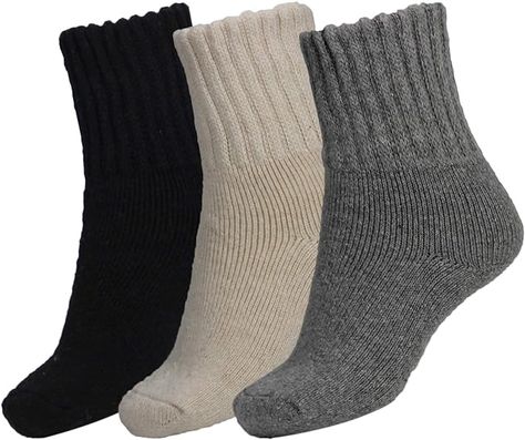 BomKinta Women Winter Solid Socks Thick Warm Wool Socks Cozy Crew Socks for Women Christmas Gift, Medium at Amazon Women’s Clothing store Solid Socks, Ruffled Socks, Slouch Socks, Warm Snow Boots, Cozy Socks, Winter Socks, Warm Socks, Thick Socks, Socks For Women