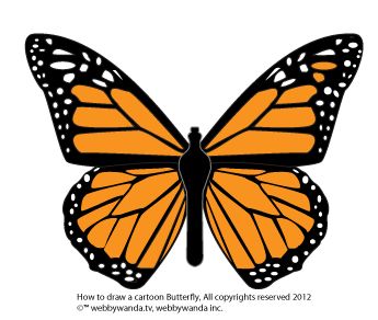 How to draw a Monarch Butterfly, How to Draw a Butterfly Webbywanda.tv Paint Monarch Butterfly, Draw A Monarch Butterfly, Draw A Butterfly, Monarch Butterflies Art, Monarch Butterfly Garden, Butterflies Wings, Fly Drawing, Butterfly Vector, Pta Ideas