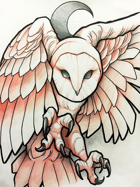 Engagement Tattoo, An Owl Tattoo, Draw An Owl, Barn Owl Tattoo, Owl Tattoo Drawings, Tier Tattoo, Owl Artwork, Nature Tattoo, Owl Tattoo Design