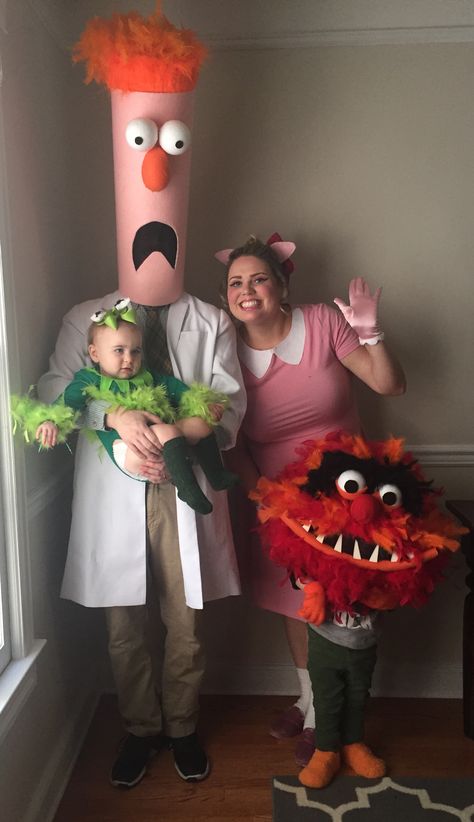 Family Muppet Costumes, Muppet Family Costume, Muppets Family Costume, Fun Family Costumes, Muppet Costumes, Muppets Costume, Halloween Costumes Women Scary, Animal Muppet, Costume Family