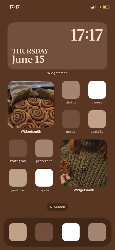 autumn / fall / neutral / brown / cozy / aesthetic Brown Cozy Aesthetic, Ios 16 Iphone Layout, Iphone Layout Homescreen, Homescreen Widgets, Layout Homescreen, Phone Homescreen, Ios Homescreen, Fall Neutrals, Ios Design