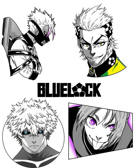 Blue Lock Tattoo, Blue Lock Tattoo Ideas, Black Clover Anime Tattoo, Bleach Anime Tattoo Ideas, Blue Lock Kira Ryosuke, Anime Stickers Blue Lock, Anime Tats, Bluelock Anime, Lock Tattoo