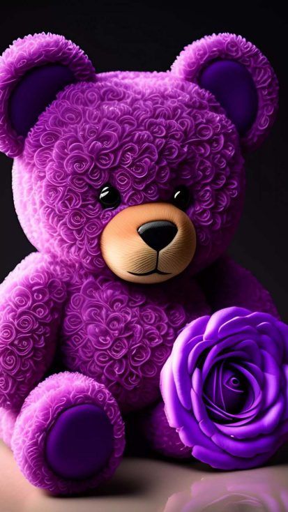 Cute Monsters iPhone Wallpaper HD - iPhone Wallpapers Purple Teddy Bear Wallpaper, Purple Teddy Bear, Teddy Bear Wallpaper, 90s Wallpaper Hip Hop, Whatsapp Wallpaper Cute, Iphone Wallpaper Stills, Aesthetic Widget, Android Wallpaper Vintage, Wallpaper Purple