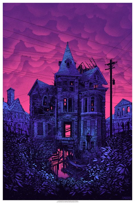 '...and sometimes you go to that place we do not know, and sometimes you come back, and sometimes you don’t' by Daniel Danger Haunted House Iphone Wallpaper, Haunted Wallpaper, Images Terrifiantes, Bored Games, Gothic Castle, Bg Design, New Retro Wave, Organized Chaos, T Art