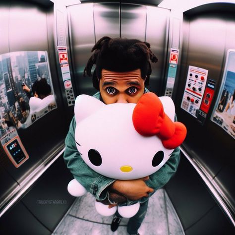 Generated byAI The Weeknd Pink, Hello Kitty Pfp, Vines Funny, Kitty Pfp, Abel Makkonen, Abel Tesfaye, Vines Funny Videos, E Boy, Tweety Bird