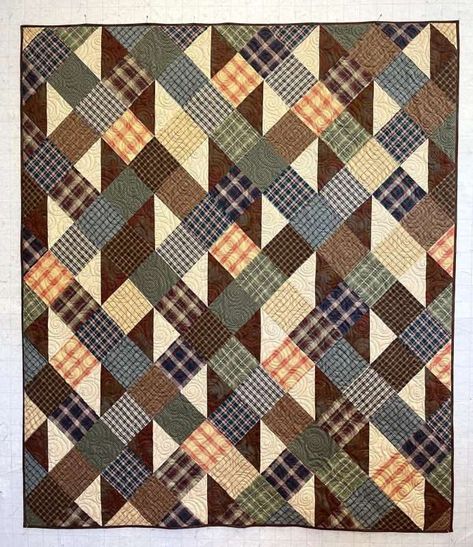 Quilts For Men Patterns, Flannel Quilt Patterns, Plaid Quilts, Flannel Quilts, Scrappy Quilt Patterns, Plaid Quilt, Country Quilts, Scrap Quilt Patterns, Homespun Fabric