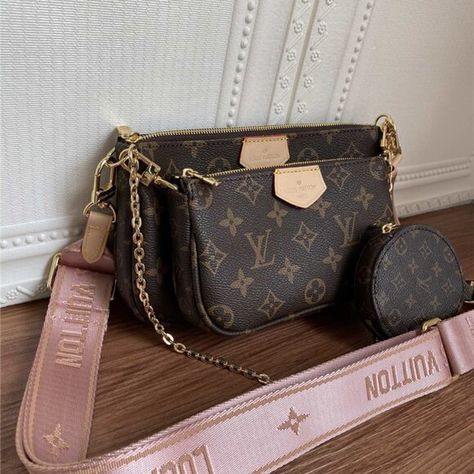 Louis vuitton LV multi-pocket accessory Louis Vuitton Multi Pochette, Packaging Bags, New Packaging, Vuitton Handbags, Louis Vuitton Handbags, Accessories Shop, Louis Vuitton Bag, Pink Color, Blush Pink