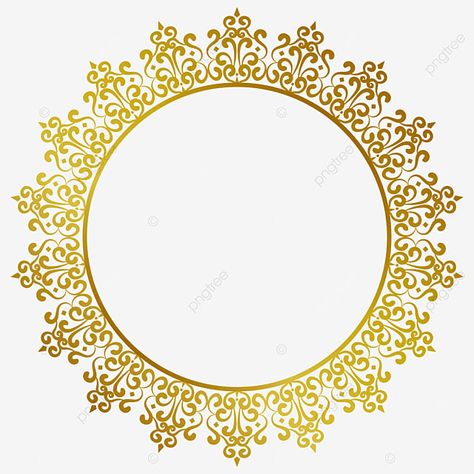 Happy Birthday Islamic, Ramadan Invitation Card, Ramadan Invitation, Engagement Frame, Round Gold Frame, Islamic Frames, Islamic Border, Engagement Frames, Frame Invitation