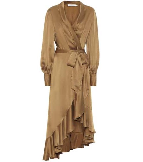 Capsule Fashion, Elegant Wrap Dress, Green Silk Dresses, Satin Wrap Dress, Olive Dress, Silk Wrap Dresses, Midi Wrap Dress, Wrap Midi Dress, Silk Midi Dress