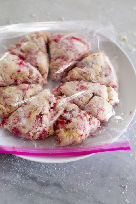 Freezing Baked Goods, Freezing Scones, Freezer Scones, Make Ahead Scones Recipe, Frozen Raspberry Scones, Can You Freeze Scones, Handle The Heat Scones, Scones With Dried Cherries, Basic Scones