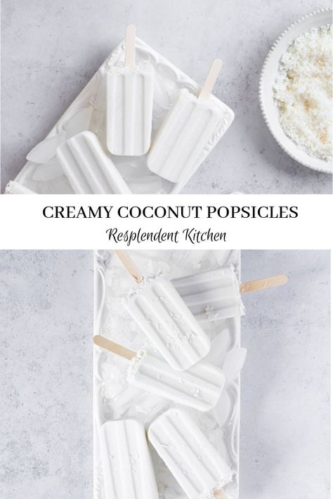 Mermaid Diet, Coconut Milk Popsicles, Milk Popsicles, Coconut Water Recipes, Vegan Popsicles, Healthy Popsicle Recipes, Coconut Popsicles, Postre Keto, Vegan Coconut