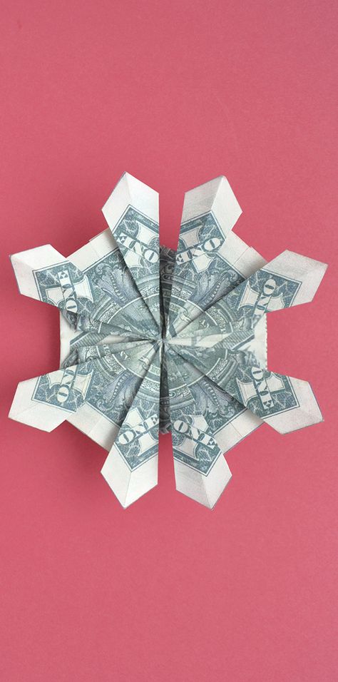 Money Flowers Diy Dollar Bills, Paper Flower Crafts For Kids, Flower Crafts For Kids, Money Folding, Origami Money, Origami Paper Craft, Lei Making, Snowflake Flower, Cash Gifts