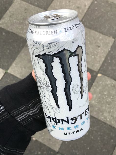 Energy Monster, Monster Drink, White Monster, Monster Energy Drink, Ultra White, Energy Drink, Monster Can, Monster Energy, Goth Outfits