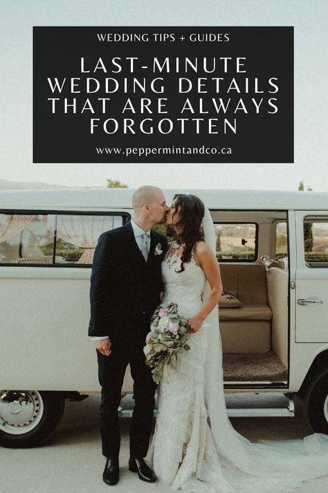 Wedding Last Minute Checklist, Most Forgotten Wedding Details, Wedding Day Reminders, Things People Forget For Their Wedding, Last Minute Wedding Details, Forgotten Wedding Details, Last Minute Wedding Checklist, Wedding Receiving Line, Wedding Reminders