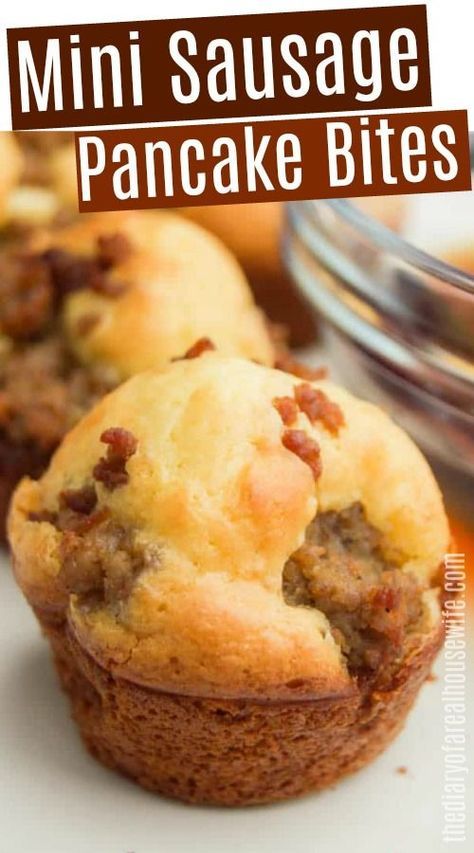 Sausage Pancake Muffins, Whole30 Recipes Breakfast, Menu Sarapan Sehat, Clean Breakfast, Pancake Bites, Pancake Muffins, Breakfast Bites, Best Breakfast Recipes, Breakfast Muffins