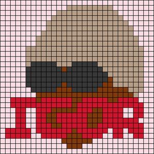 Alpha pattern #74367 | BraceletBook Tyler The Creator Cross Stitch, Tyler The Creator Alpha Pattern, Tyler The Creator Perler Beads, Tyler The Creator Pixel Art, Tyler The Creator Crochet, Perler Wall, Tyler Creator, Crochet Grid, C2c Crochet Pattern Free