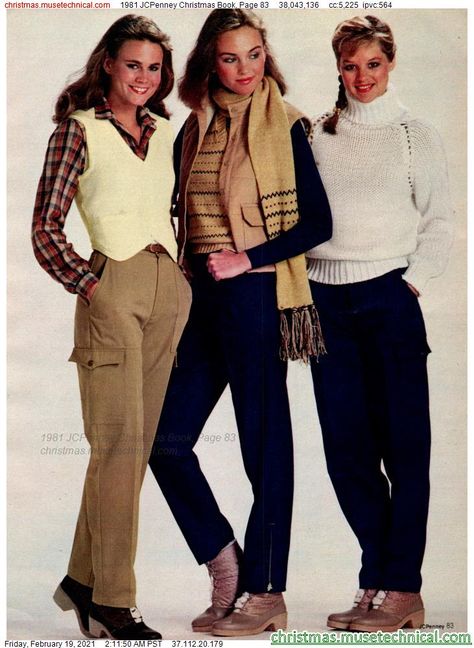 1981 JCPenney Christmas Book, Page 83 - Christmas Catalogs & Holiday Wishbooks 80s Casual Outfit, 80s Preppy Fashion, 1981 Fashion, 1987 Fashion, Teen Fashion Winter, Pants Patterns, Fashion Eras, 80s Clothes, Fashion 1980s