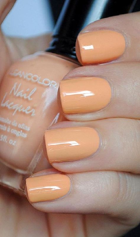 Klean Colors-Pastel Orange Pastel Orange Gel Nails, Pastel Orange Nails Peach, Orange Creamsicle Nails, Pale Orange Nails, Pastel Orange Nails, Light Orange Nails, Vacay Nails, Birthday 17, Matte Nail Colors