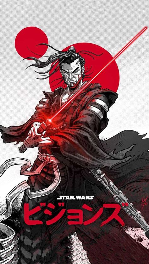 Star Wars Visions, Ronin Samurai, Fan Art Anime, Star Wars Background, Star Wars Sith, Star Wars Watch, Star Wars Characters Pictures, Star Wars Concept Art, Star Wars Tattoo