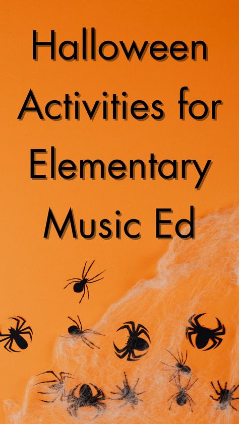 Halloween Music Lessons Music Themed Halloween Party, Halloween Music Lessons Elementary, Music Class Activities Elementary, Halloween Music Class Activities, Teaching Music Notes, Halloween Music For Kids, Halloween Music Class, Halloween Music Lessons, Halloween Elementary