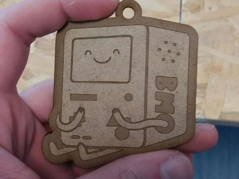 BMO Keychain Laser cut by kingdiegada - Thingiverse Bmo Keychain, Cad File, Love Tips, Crafty Things, Autocad, Vector File, Laser Cut