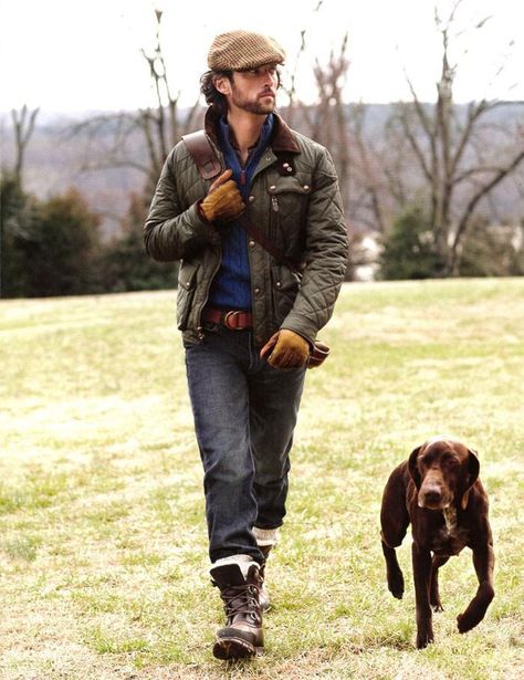 Polo Ralph Lauren - Polo Ralph Lauren Fall 2012 Catalog Winter Reference, Outdoors Man, British Country Style, Man And His Dog, Barbour Style, Style Gentleman, Ralph Lauren Fall, English Country Style, Rugged Men