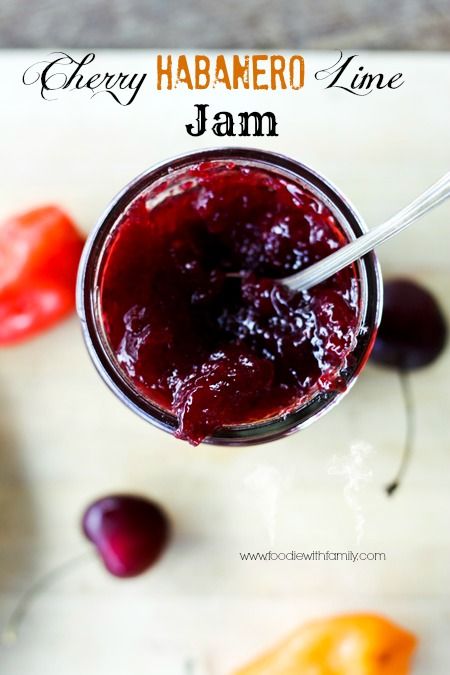 Sweet Cherry Jam, Lime Jam, Habanero Recipes, Winter Breakfast, Canning Jam, Cherry Jam, Habanero Peppers, Jam And Jelly, Cherry Recipes