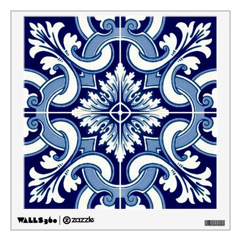 Mediterranean Mosaic Tile, Mediterranean Mosaic, Blue Tile Wall, Portuguese Tile, Portuguese Tiles, Blue Tile, Custom Tiles, Blue Tiles, Vintage Ornaments