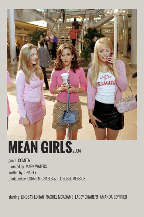 Mean Girls Aesthetic, Mean Girls Movie, Movie Wall, Girly Movies, Minimalist Posters, Minimalist Movie Poster, Movie Poster Wall, Chick Flicks, Girl Movies