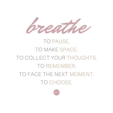 Remember to breathe. Let your chest fully expand and empty.  Feeling overwhelmed? Pause, breathe intentionally and clear space for the new. You'll be better able to focus, feel more grounded and have more clarity in moving forward. #stress #quote #clarity #choices #decisions #thought #journey #mindfulness Space To Breathe Quotes, Breathing Space Quotes, Remember To Breathe Quotes, Breath Work Quotes, Pause And Reflect Quotes, Pause Quotes Inspirational, Breathe Quotes Inspiration, Breathing Quotes, Jewel Quotes