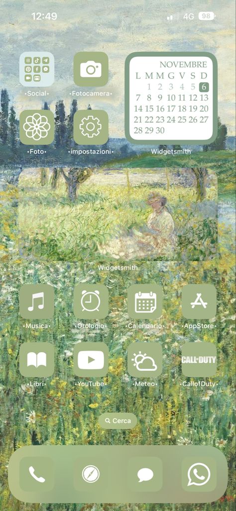 Claude Monet Homescreen, Monet Wallpaper Iphone, Flower Homescreen, Monet Wallpaper, Random Tips, Phone Layouts, Ios Ideas, Canvas Background, Monet Art