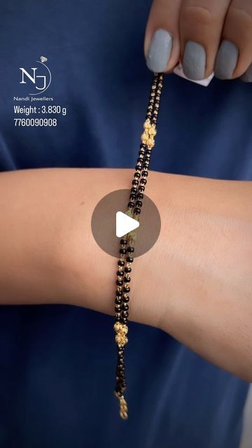 Engagement Bride Photoshoot, Gold Black Beads Mangalsutra, Trending Mangalsutra Designs, Gold Black Beads, Black Beads Bracelet, Antic Jewellery, Mangalsutra Bracelet, Engagement Bride, Black Beads Mangalsutra