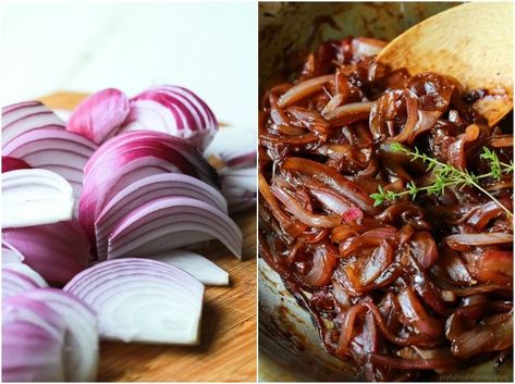 How to Make the BEST Caramelized Onions Best Caramelized Onions, Cast Iron Recipes Dinner, Caramelized Onions Recipe, Red Onion Recipes, Balsamic Onions, Healthy Recipes Clean, Catering Ideas Food, Potato Onion, Cast Iron Recipes