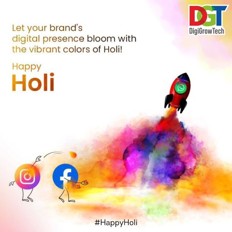 Celebrate the festival of colors with a splash of creativity! Spruce up your brand's digital presence with the vibrancy of Holi. . Follow @digigrowtech for more . #holicelebration #holifestival #holi2024 #Holi #holihai #viralpost #viral #socialmediamarketing #digigrowtech #marketing #creativespot #creativepost #digitalmarketing #marketingagency #dgt#socialmedia #trending #socialmediamarketingagency #topicalspot #happyholi Festival Of Colors, Holi Celebration, Holi Festival, Social Media Marketing Agency, Color Festival, Happy Holi, The Festival, Viral Post, Social Media Marketing