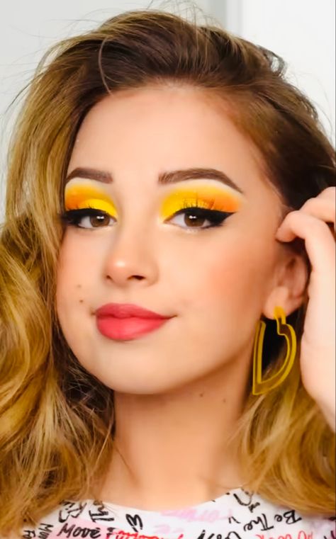 Full video on youtube @denitslava Denitslava Makeup, Skz Funny, Yellow Makeup, Summer Yellow, Eye Makeup Art, Makeup Art, Makeup Looks, Eye Makeup, Yellow