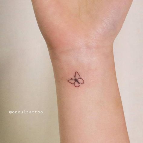 Dainty Wrist Tattoos For Women Words, Simple Butterfly Tattoo Wrist, Micro Wrist Tattoo, Small Wrist Butterfly Tattoos, Small Inside Wrist Tattoos For Women, Simple Tattoos On Wrist, Wrist Tattoos For Women Butterfly, Mini Wrist Tattoos For Women, Tiny Wrist Tattoos With Meaning