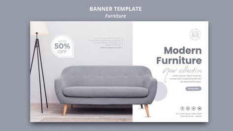 Banner Furniture Design, Furniture Banner Design, Furniture Poster Design, Presentation Furniture Design, Furniture Social Media, Furniture Banner, Banner Web Design, Furniture Poster, Graphic Design Portfolio Book